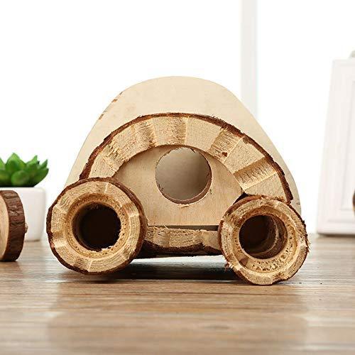 Hamster Wooden House Small Animals Hideout Hut for Dwarf Hamster Cage Sleeping Cabin