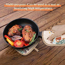 KeShi Kitchen Oven Mitts Set, Oven Mitts and Pot Holders, Heat Resistant with Quilted Cotton Lining, Non-Slip Surface 4 Pieces for Cooking, Baking, Grilling, Barbecue (Gray)