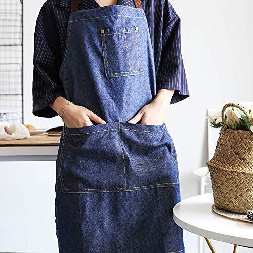 SPRING SEAON Bib Apron for Women and Men,Kitchen Chef Apron - 3 Pocket Adjustable Neck Strap and 44" Long Ties,Durable Comfortable Apron Perfect for Cooking Gardening Baking Crafting Work Shop BBQ