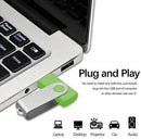 4GB Memory Stick USB 2.0 Flash Drive 10 Pack Bulk Thumb Drives 4 GB Portable Swivel Data Sticks Zip Drive Green PenDrive Jump Drive for Data Storage by FEBNISCTE