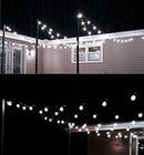 Heavy Duty Commercial G40 Globe Led String Lights,17Ft 25 Outdoor Cool White Christmas Lights,Patio Garden Seasonal Festive Light,Home Decor Party Wedding Mood Lighting-Uzexon