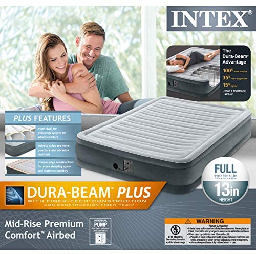 Intex Comfort Plush Elevated Dura-Beam Airbed with Internal Electric Pump Series