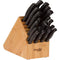 20 Slot Bamboo Universal Knife Block Without Knives. Knife Storage Organizer and Holder by Shenzhen Knives.