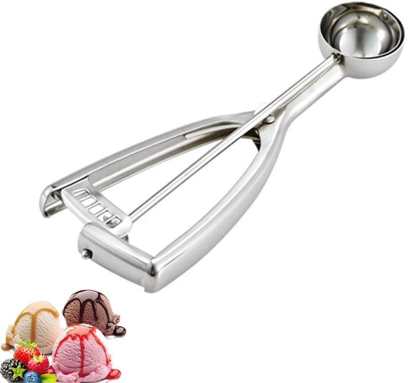 Fayomir  Medium Cookie Scoop, 2.8 Tbsp/ 1.4 OZ, 2 inch/ 5 CM Ball, 18/8 Stainless Steel Medium Ice Cream Scoop, Secondary Polishing