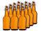 Chef's Star CASE of 12-16 oz. Easy Cap Beer Bottles with Funnel and Cleaning Brush - Amber