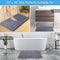 Office Marshal Bathroom Rugs Bath Mats for Bathroom Luxury Soft Anti-Slip Memory Foam 3 PCS Mats Set(U-Shaped 20"x24" Toilet Mat+30"x20" Shower Mat+17"x47" Bath Mat) Absorbent Bath Rugs Machine Washable