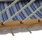 Patio Watcher 11 Feet Quilted Fabric Hammock with Pillow, Double Hammock with Bamboo Wood Spreader Bars, Perfect for Outdoor Patio Yard, Dark Blue