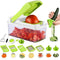 Vegetable Chopper Mandoline Slicer Dicer Cutter Peeler 13 In 1 Pro Manual Veggie Fruits Cheese Julienne Grater Squeezer Set 8 Blades With Cleaning Tool Hand Protector Container For Kitchen