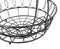 TQVAI Wire Fruit Basket Bowl with Banana Hook Hanger, Black