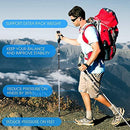 Koviti Trekking Poles Collapsible Hiking Poles - 2 Pack Auminum Alloy 7075 Walking Stick, Adjustable Quick Lock, Antishock Lightweight Folding Poles with 8 Season Accessories for Hiking, Camping