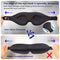 3D Sleep Mask, New Arrival Sleeping Eye Mask for Women Men, Luxury Night Blindfold Contoured, Light Blocking Eye Cover with Earplug Carry Pouch, Eye Shade with Adjustable Strap for Travel Nap, Black by ZGGCD