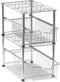 Simple Houseware Stackable Under Sink Cabinet Sliding Basket Organizer Drawer, Chrome