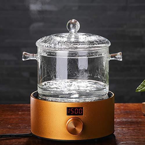 1.5L High Borosilicate Heat-resistant Glass Clear Pasta Instant Noodle Pot Pan Stew Cooker Baby Food Milk Sauce Hot Pot with Lid Mini Size Cookware