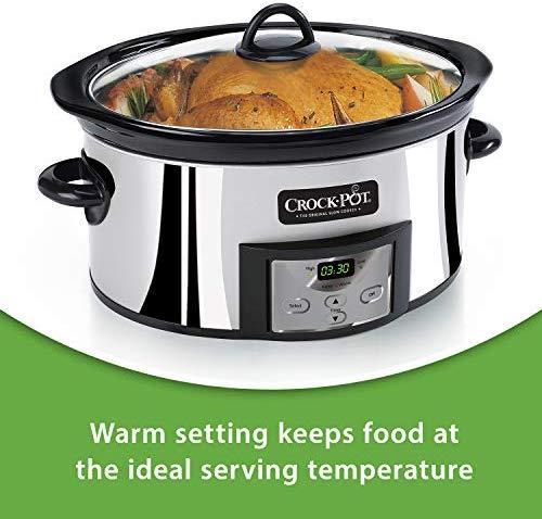 Crockpot Oval Manual Slow Cooker, 8 quart, Stainless Steel (SCV800-S)