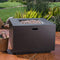 Great Deal Furniture Jasmine Outdoor Dark Grey Finish Iron 33 Inch Square Fire Pit - 50,000 BTU