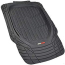 Motor Trend MT-923-GR Flextough Contour Liners - Deep Dish Heavy Duty Rubber Floor Mats for Car Suv Truck and Van - All Weather Protection, Gray