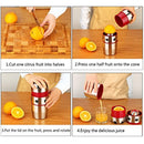 Citrus Juicer, Lukasa Manual Juicer Portable Stainless Steel Hand Orange Juicer Lid Rotation Squeezer for Oranges, Lemons, Tangerines, Grapefruits and Other Fruits