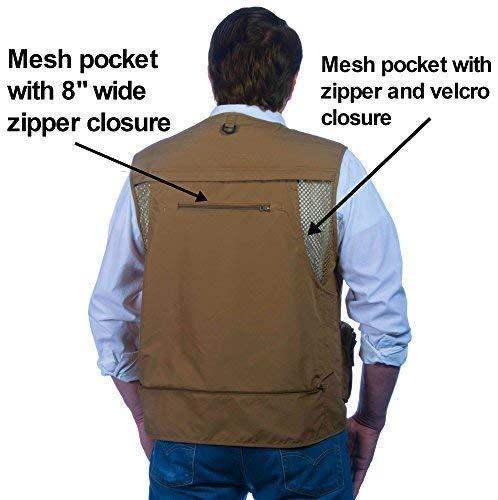 Autumn Ridge Traders Fly Fishing Photography Climbing Vest with 16 Pockets Made with Lightweight Mesh Fabric for Travelers, Sports, Hiking, Bird Watching, River Guide Adventures and Hunting.