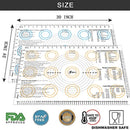 Silicone Baking Mat with Measurements, Non-Stick Pastry Mat for Rolling Dough Non Slip Heat Resistance Liner (23.1'' x 15.2'' - 2 Pack)