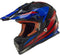 LS2 Helmets Motorcycle & Powersports Helmet's Off-Road Fast Mini V2 (Strong Red Blue, Medium)