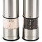 Jagurds Electric Salt and Pepper Mill Set - Premium Stainless Steel One-Handed Spice Grinders with Light, Automatic Battery Operated with Adjustable Coarseness for That Perfect Savory Seasonings