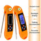 Digital Thermometer Talking Instant Read- Electronic BBQ- Great for Barbecue, Baking, Grilling, Cooking, All Food & Meat, Liquids- Collapsible Internal long Probe (Orange) By Surround Point