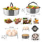 Pars&Pars Pressure Cooker Accessories Set 6 Pieces, Compatible with Instant Pot 5 qt,6 qt and 8 quart, Steamer Basket, Egg Steamer Rack, Non-stick Springform Pan, Steaming Rack, Silicone Cooking Mitts