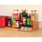 Seville Classics 3-Tier Expandable Bamboo Spice Rack Step Shelf Organizer, Large