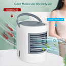 MOSAJIE Portable Space Air Conditioner,Small Personal Desk Fan,Quiet Air Cooler Misting Fan,Mini USB Air Conditioner Fan,Purifier,Sterilizer,Humidifier,Desktop Cooling Fan with 3 Speeds for Home Room Office