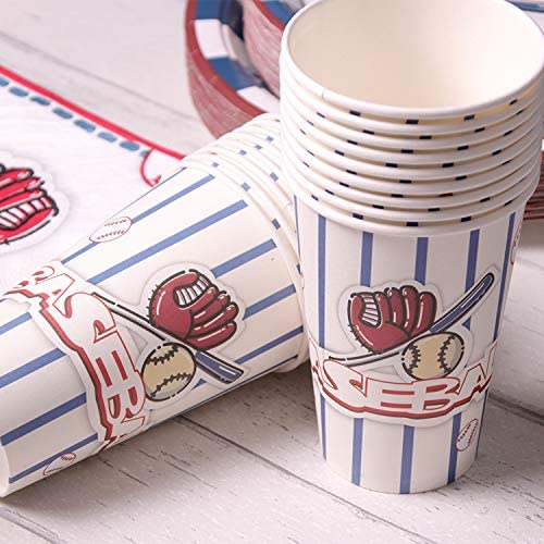 Duocute Soccer Party Supplies 177PCS Sports Theme Children Birthday Disposable Dinnerware Set Includes Plates, 12oz Cups, Napkins, Spoons, Forks, Knives, Tablecloth and Banner, Serves 25