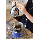 Steel Pour Over Gooseneck Kettle: Small Stainless Coffee and Tea Eco Friendly Stovetop Kitchen Kettles for Loose Leaf Teas or Coffees - Silver Metal No Rust Pot for Travel or Camping with Lid