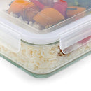 [3 SETS 30 OZ] SIMPLYESTA Glass Food Storage Containers - Glass Meal Prep Containers - Reusable Microwave Safe BPA Free Lunch Containers with Smart Snap Locking Lid Guarantee 100% Airtight Leakproof