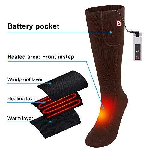 Electric Battery Heated Socks for Women Men,Winter Rechargeable Thermal Heat Socks Kit,Battery Powered Electric Heated Ski Bike Motorcycle Warm Socks Foot Warmer,Winter Sports Outdoor Thermo Socks,M/L