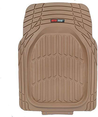 Motor Trend MT-923-GR Flextough Contour Liners - Deep Dish Heavy Duty Rubber Floor Mats for Car Suv Truck and Van - All Weather Protection, Gray