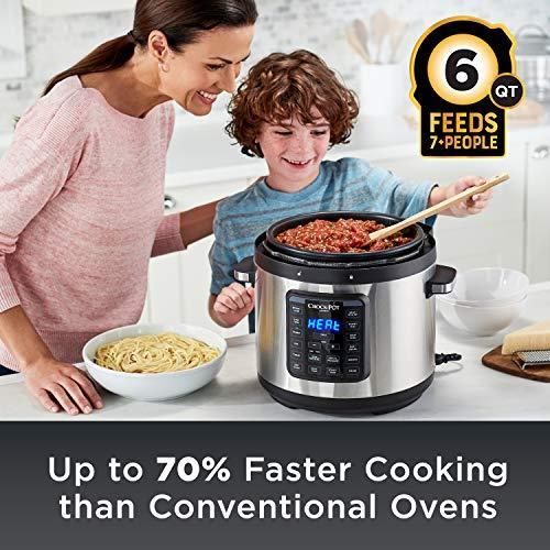 Crockpot 2100467 Express Easy Release | 6 Quart Slow, Pressure, Multi Cooker, 6QT, Stainless Steel