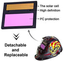 Tekware Welding Helmet 4C Lens Technology Solar Power Auto Darkening Hood True Color LCD Welder Mask Ultra Large Viewing Area Breathable Grinding Helmets with Adjustable Shade Range