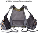 Bassdash Strap Fishing Vest Adjustable for Men and Women, for Fly Bass Fishing and Outdoor Activities