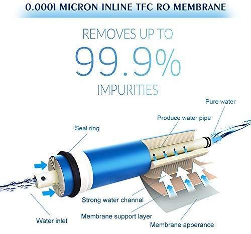 FS-TFC Reverse Osmosis Water Filtration System Under Sink Water Filter 5-Stage 100 GPD Plus Extra Set of 4 Filters for Free (FS-RO-100G-A)