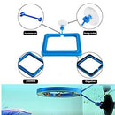 FLOURITHING 2 Pcs Fish Feeding Ring, Fish Safe Floating Food Feeder Circle Blue, with Suction Cup Easy to Install Aquarium, Square and Round Shape, for Guppy, Betta, Goldfish, Etc.