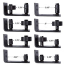 Barn Door Floor Guide Stay Roller, Fully Adjustable Black Powder Coated with 8 Different Setups, Flush With Floor Wall Mount Bracket, Perfect Fit For All Barn Doors