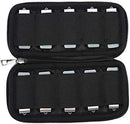 Uactor Storage Bag for USB Flash Drive|U Disk Holder| USB Drive Shuttle 10-Capacity (10-Capacity Bag, Black)