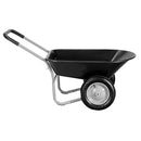 Giantex 2 Tire Wheelbarrow Yard Garden Cart Heavy Duty Landscape Wagon for Outdoor Lawn Use Utility Hualing Cart 330Lbs Load Capacity, Black