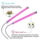 Plant Lights for Indoor Plants -, Plant Light with 64 Full Spectrum LED, Adjustable Dual Head Gooseneck Growing Lamps with Stand, 5 Dimmable Levels 3/9/12H Timer by Jasius