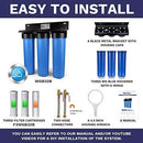 iSpring WGB32B 3-Stage Whole House Water Filtration System w/ 20” x 4.5” Big Blue Fine Sediment and Carbon Block Filters