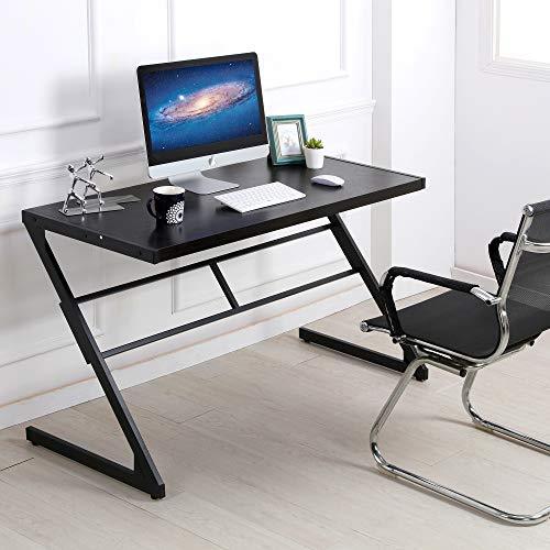 FIVEGIVEN Rustic Computer Writing Desk Industrial Study Table Simple Z Shaped Desk Driftwood 48 Inch