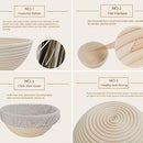 5" Round Banneton Proofing Basket,Natural Rattan Made,Brotform Dough Bowl for Small Bread Making,Home Bakers and Recipe Used,Rising Dough Baskets Set Includes Cloth Liner(2 Pcs) by XUANNIAO