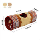 ALL FOR PAWS Crinkle Cat Tunnel Tube Collapsible Play Toy Fun for Rabbits, Kittens, and Dogs