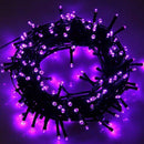 Solar Christmas String Lights, 300 LED 92ft Halloween Lights, Xmas Decorative Lights 8 Modes Outdoor Fairy Lighting for Indoor Outdoor Home Garden Patio Wedding Holiday Halloween Theme Party Purple