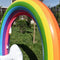 STFLY Outdoor Rainbow Sprinkler Inflatable Rainbow Cloud Yard Sprinklers Archway Lawn Beach Outdoor Toys, Water Toys for Child Adult Kid Summer Fun Play