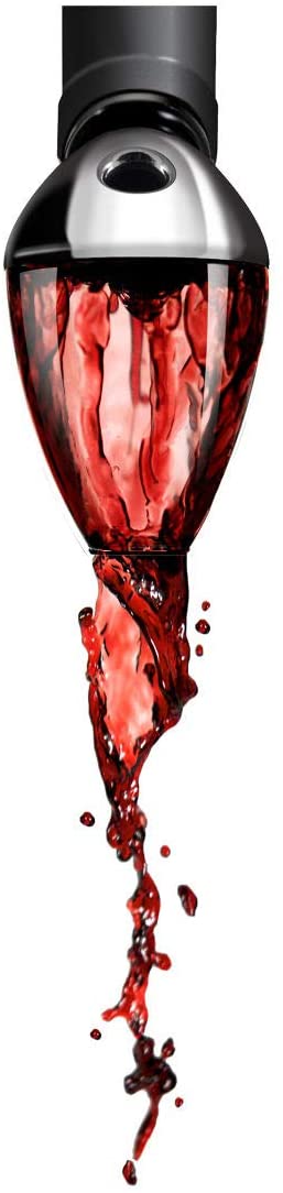 Andre Lorent Wine Aerator and Pourer, 1.1 x 1.1 x 5.2 inches, Clear/Stainless Steel